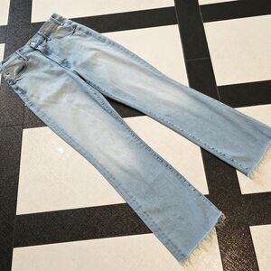 Mother The Hustler Crop Flare Raw Hem Size 27